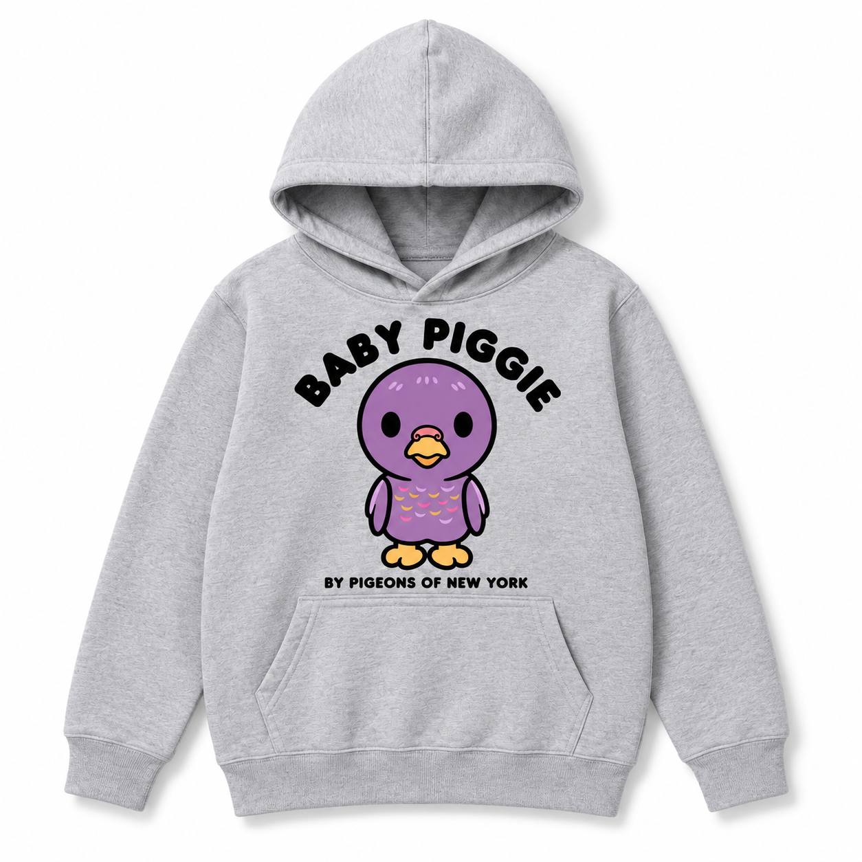 Baby Piggie kids hoodie product render