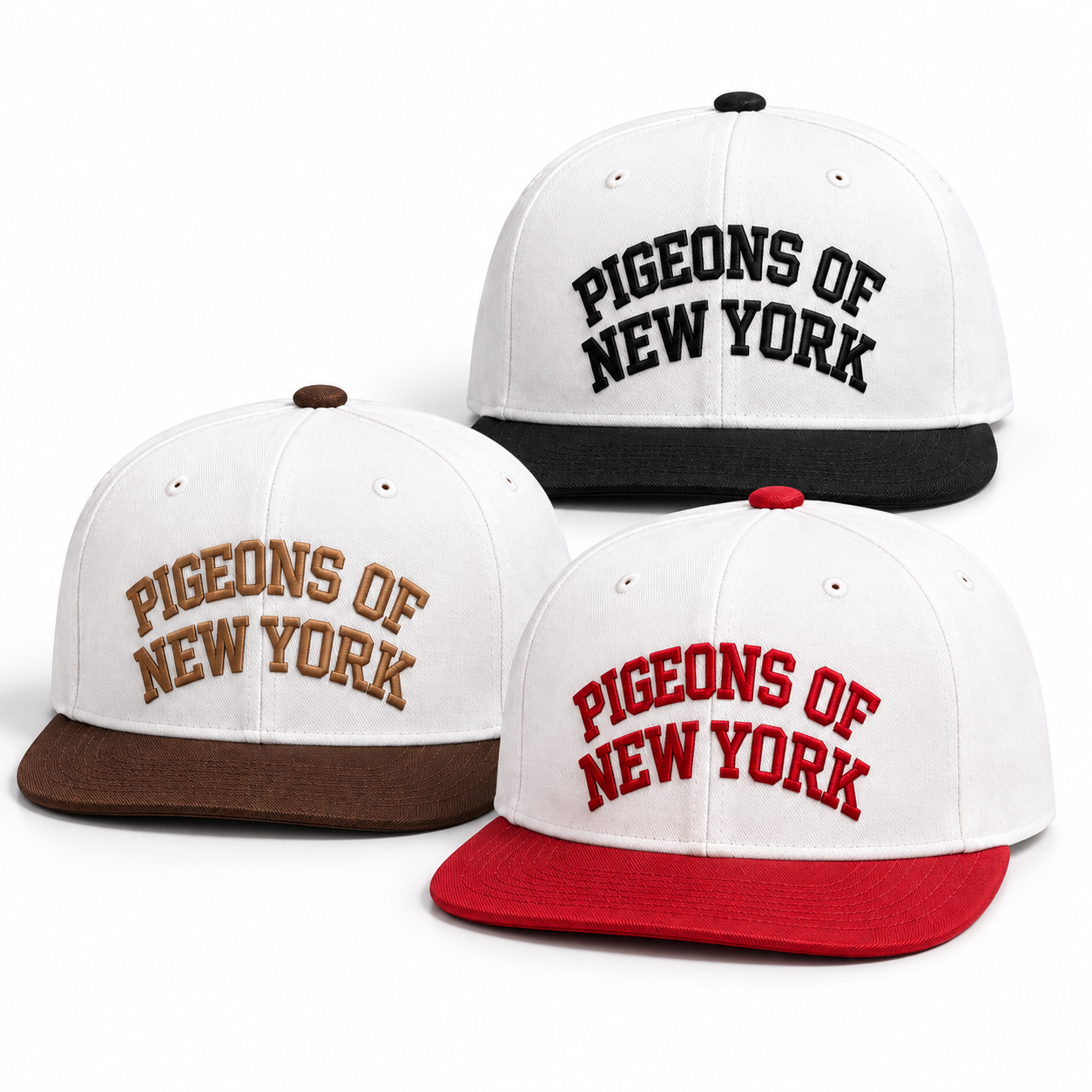 Pigeons of New York snapback hats product render